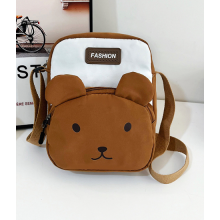 Сумка Fashion крос-боді через плече з ведмедиком дитяча для хлопчика для дівчинки коричнева (SVS)