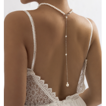 Кольє перлинне Fashion Jewerly ланцюжок бодічейн на шию спину одяг жіноче намисто краватка сріблястий колір біжутерія (SVS) Кольє перлинне Fashion Jewerly ланцюжок бодічейн на шию спину одяг жіноче намисто краватка сріблястий колір біжутерія (SVS)