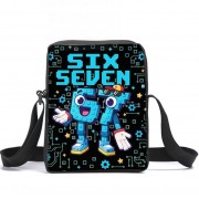 Сумка 67 SIX SEVEN (сикс севен) мем Skrilla «Doot Doot (6 7)» підліткова месенджер через плече 25Х20Х6 чорна (SVS)