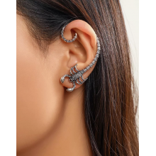 Кафф скорпіон Fashion Jewelry сережки без проколу сріблястий колір моносережки y2k біжутерія 2 шт (SVS) Кафф скорпіон Fashion Jewelry сережки без проколу сріблястий колір моносережки y2k біжутерія 2 шт (SVS)