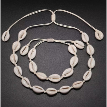 Набір із ракушок каурі чокер на шию і браслет на ногу або руку анклет Fashion Jewelry (SVS)