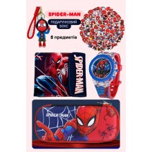 Подарунковий колекційний бокс Людина-павук Spider-man: гаманець, годинник, брелок наклейки пенал (SVS) Подарунковий колекційний бокс Людина-павук Spider-man: гаманець, годинник, брелок наклейки пенал (SVS)