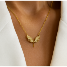 Ланцюжок Fashion Jewelry Крила Ангела підвіска на шию в стилі Тіффані y2k kpop золотистий (SVS) Ланцюжок Fashion Jewelry Крила Ангела підвіска на шию в стилі Тіффані y2k kpop золотистий (SVS)