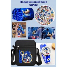 Подарунковий колекційний бокс їжачок Сонік із мультфільму Sonic для хлопчика 6 предметів: сумка, годинник, пенал, брелок, гаманець, наклейки (SVS) Подарунковий колекційний бокс їжачок Сонік із мультфільму Sonic для хлопчика 6 предметів: сумка, годинник, пенал, брелок, гаманець, наклейки (SVS)