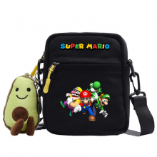 Сумка крос-боді Korni з героями гри Маріо Mario для хлопчика барсетка на 2 відділення через плече 18Х5Х14 чорна (SVS)