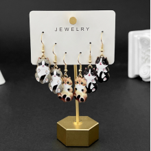 Набір сережок котики 3 пари Fashion Jewerly чорний сірий рудий кіт (SVS) Набір сережок котики 3 пари Fashion Jewerly чорний сірий рудий кіт (SVS)