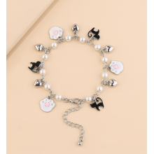 Браслет-шарм на руку з котиками і лапками Fashion Jewelry сріблястий (SVS) Браслет-шарм на руку з котиками і лапками Fashion Jewelry сріблястий (SVS)