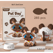 Конструктор 3D фігурка Котик "Скай" кішечка міні блоки Pet Day 285 деталей (SVS)
