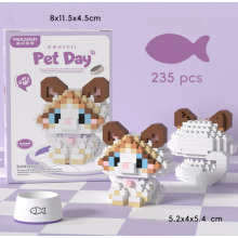 Конструктор 3D фігурка Кішечка "Анфіса" кіт міні блоки Pet Day 235 деталей (SVS)