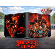 Гаманець дитячий Дивні справи дива Stranger Things візитниця подарунок для дівчинки, для хлопчика 11,5x9,5x2 см, чорний (SVS)