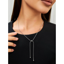 Ланцюжок краватка Fashion Jewerly кольє на шию сріблястий колір біжутерія (SVS) Ланцюжок краватка Fashion Jewerly кольє на шию сріблястий колір біжутерія (SVS)