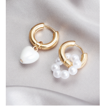 Сережки конго Fashion Jewerly трансформери кільця асиметричні біжутерія золотистий колір (SVS)