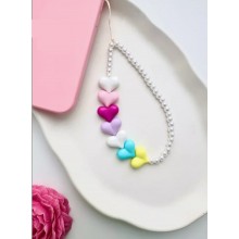 Шарм браслет для телефона з намистин підвіска шнурок біжутерія Fashion Jewelry різнокольоровий (SVS)