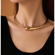 Кольє чокер Fashion Jewerly металеве крапля кругле біжутерія золотистий колір (SVS) Кольє чокер Fashion Jewerly металеве крапля кругле біжутерія золотистий колір (SVS)