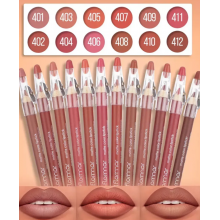 Набір олівців для губ Flormar з точилкою Waterproof lipstick pencils, матові, нюдові, 12 шт (SVS)