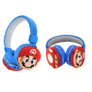 Навушники Headset дитячі бездротові Супер Маріо Super Mario з Bluetooth і мікрофоном для хлопчика, регульований розмір, сині (SVS)