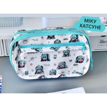 Пенал косметичка Міку Хатсуне Miku Hatsune вокалоїд аніме на 3 відділення 20х12х7, білий (SVS) Пенал косметичка Міку Хатсуне Miku Hatsune вокалоїд аніме на 3 відділення 20х12х7, білий (SVS)