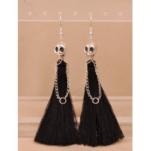 Сережки Fashion Jewelry у вигляді скелетів у сукні готичні хелловін біжутерія сріблясті (SVS)