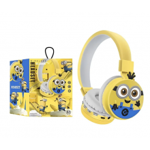 Навушники Headset дитячі бездротові Міньйони з Bluetooth і мікрофоном для хлопчика, регульований розмір, жовті (SVS) Навушники Headset дитячі бездротові Міньйони з Bluetooth і мікрофоном для хлопчика, регульований розмір, жовті (SVS)
